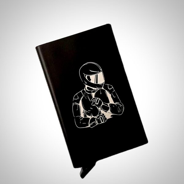 جاکارتی فلزی با طرح (موتور سوار با دستکش)